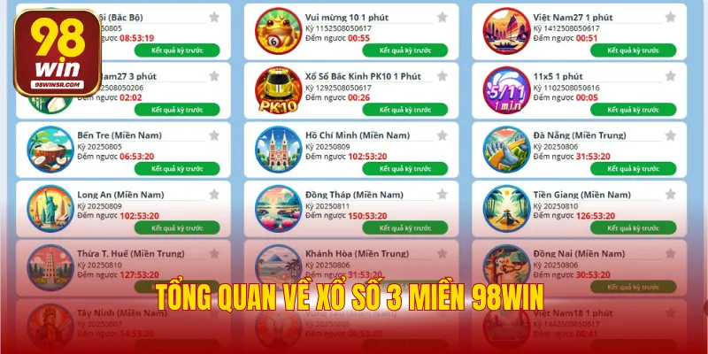 Xổ Số 3 Miền 98WIN Có Gì Hay? 4 Cách Soi Cầu Ăn Tiền Ngay 2 Tổng quan về xổ số 3 miền 98WIN